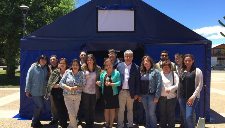 SE INAUGURA CARPA QUE ALBERGARÁ A ARTESANOS EN LONQUIMAY