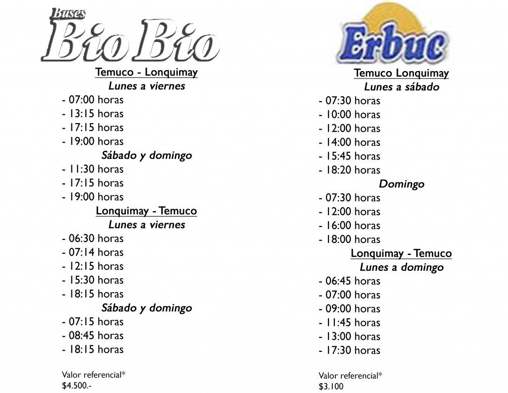 Horario de buses