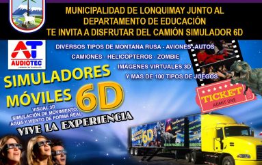 CAMIÓN SIMULADOR 6D SE ENCUENTRA EN LONQUIMAY