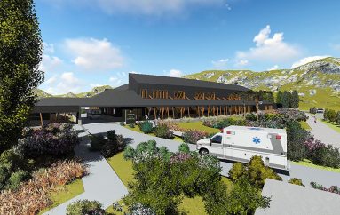 Primera Piedra Hospital de Lonquimay. 7.684 metros cuadrados de construcción y tiene una inversión de 21 mil millones de pesos y 4 mil millones en implementación (01 de julio 2020)