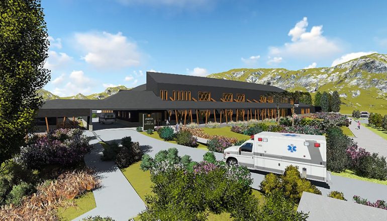 Primera Piedra Hospital de Lonquimay. 7.684 metros cuadrados de construcción y tiene una inversión de 21 mil millones de pesos y 4 mil millones en implementación (01 de julio 2020)
