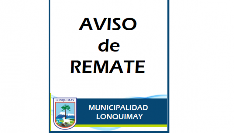 AVISO DE REMATE