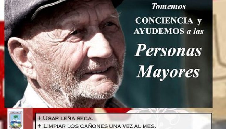 PROGRAMA ADULTO MAYOR DE LA MUNICIPALIDAD DE LONQUIMAY, INVITA A CUIDAR Y AYUDAR ESTE INVIERNO.