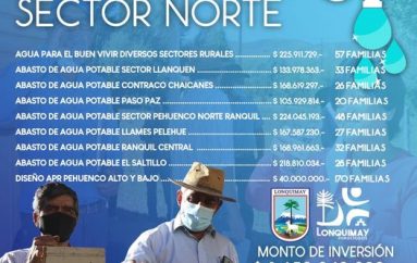 HISTÓRICA INVERSIÓN EN AGUA POTABLE RURAL PARA LONQUIMAY.