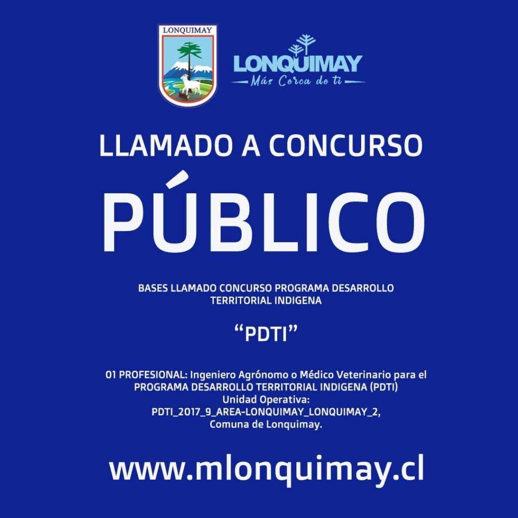 Municipalidad de Lonquimay abre concurso para profesional del Programa PDTI