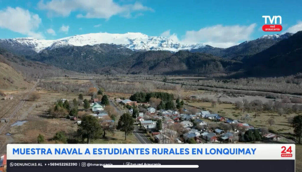 Compartimos nota de prensa en TVN de la Muestra Naval a estudiantes rurales de la comuna de Lonquimay